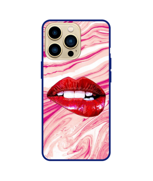 Husa IPhone 15 Pro, Protectie AirDrop, Marble, Lips